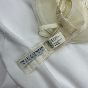 Cream mesh lace balcony vintage bra (95B)