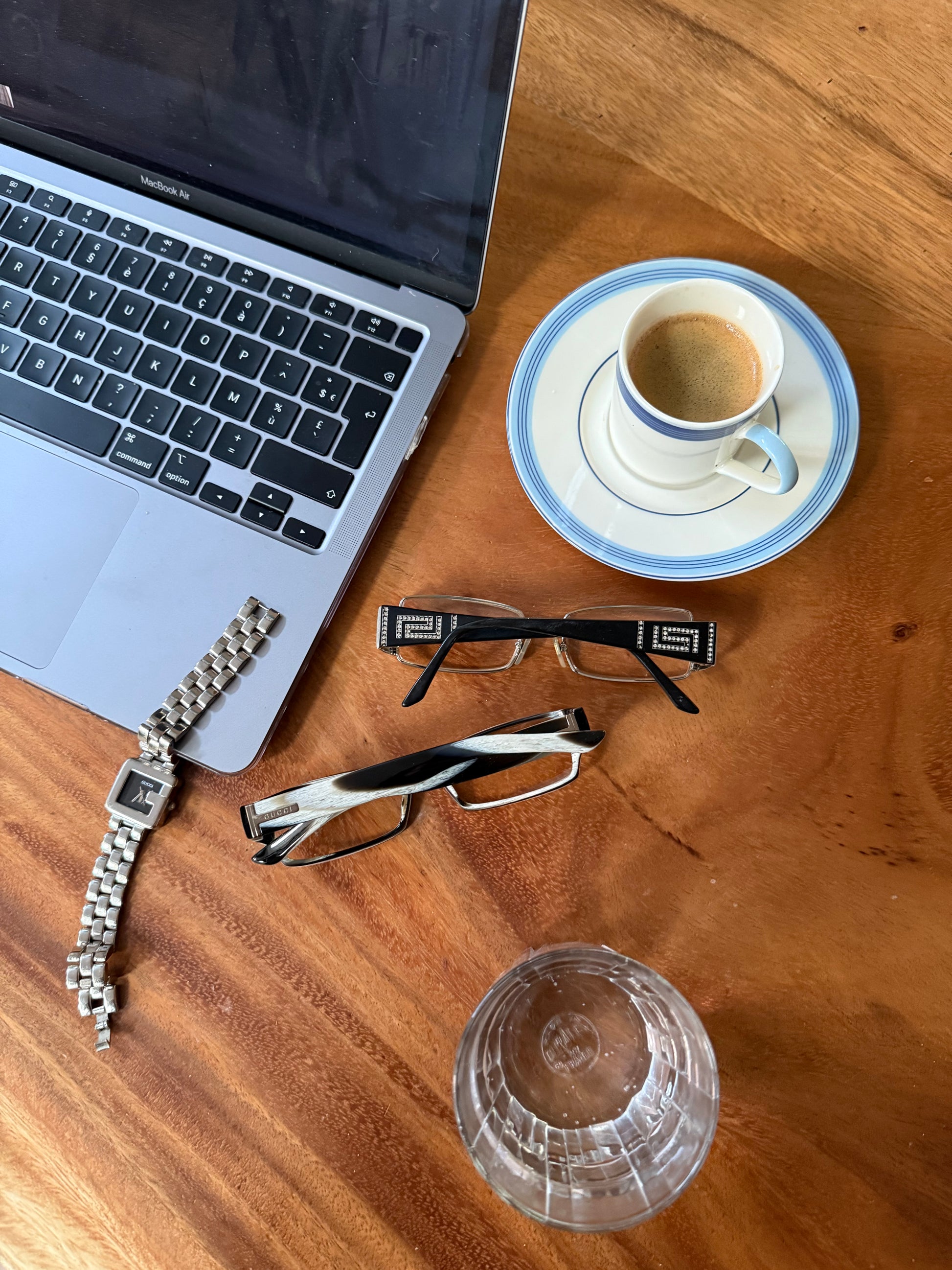 Black 2000s logo office glasses (no prescription)