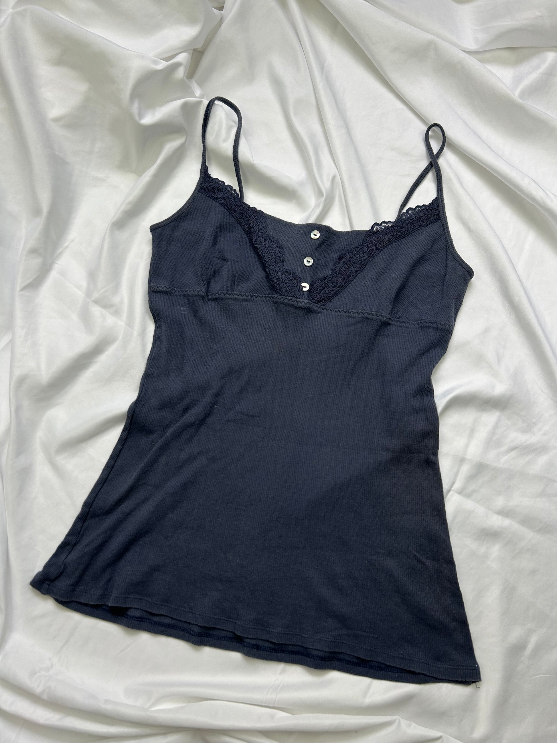 Navy lace cami top (S)