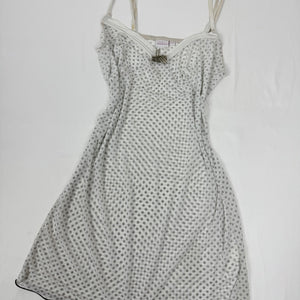 White graphic babydoll mini dress (M/L)