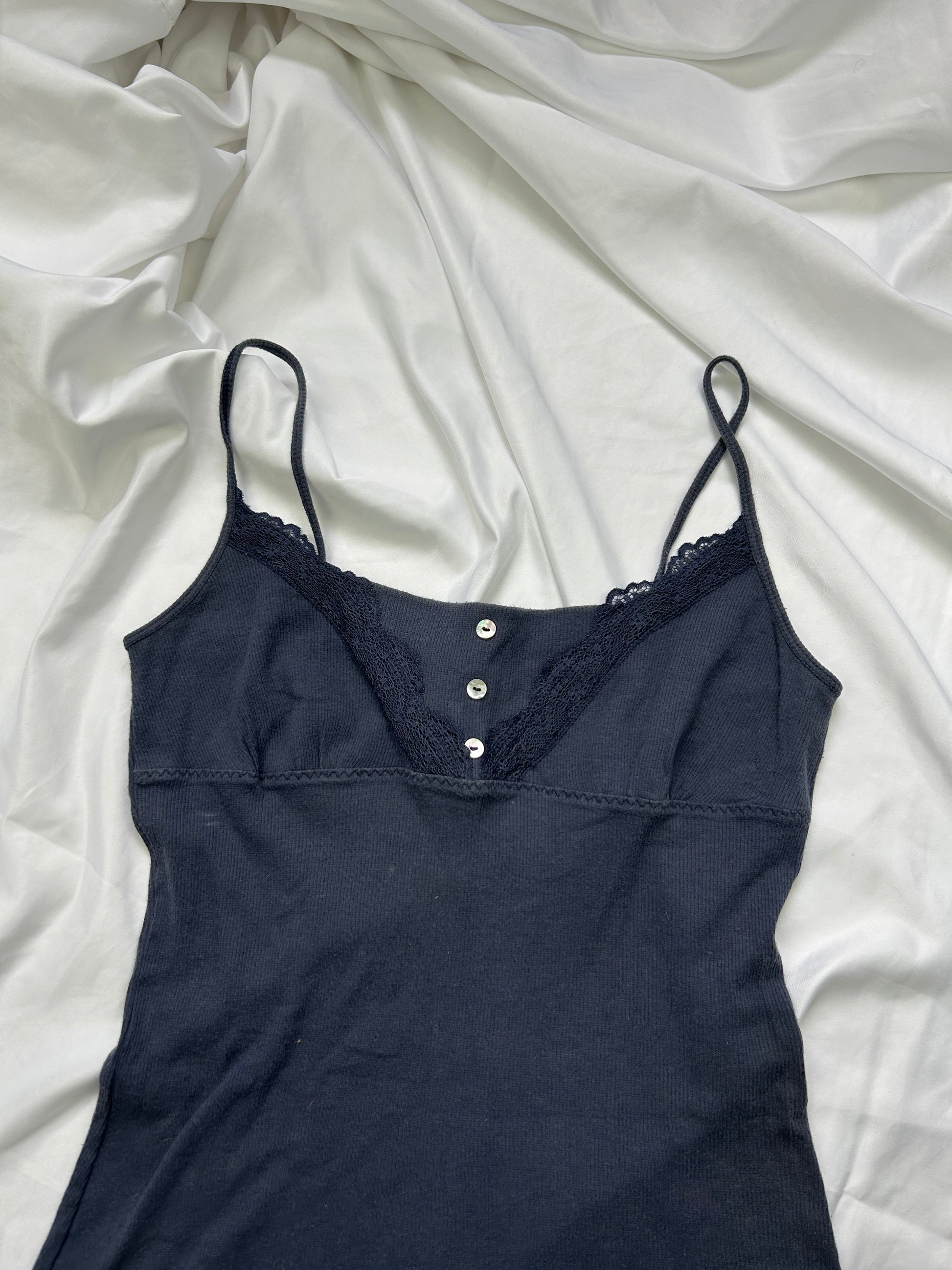 Navy lace cami top (S)