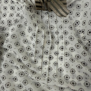 White graphic babydoll mini dress (M/L)