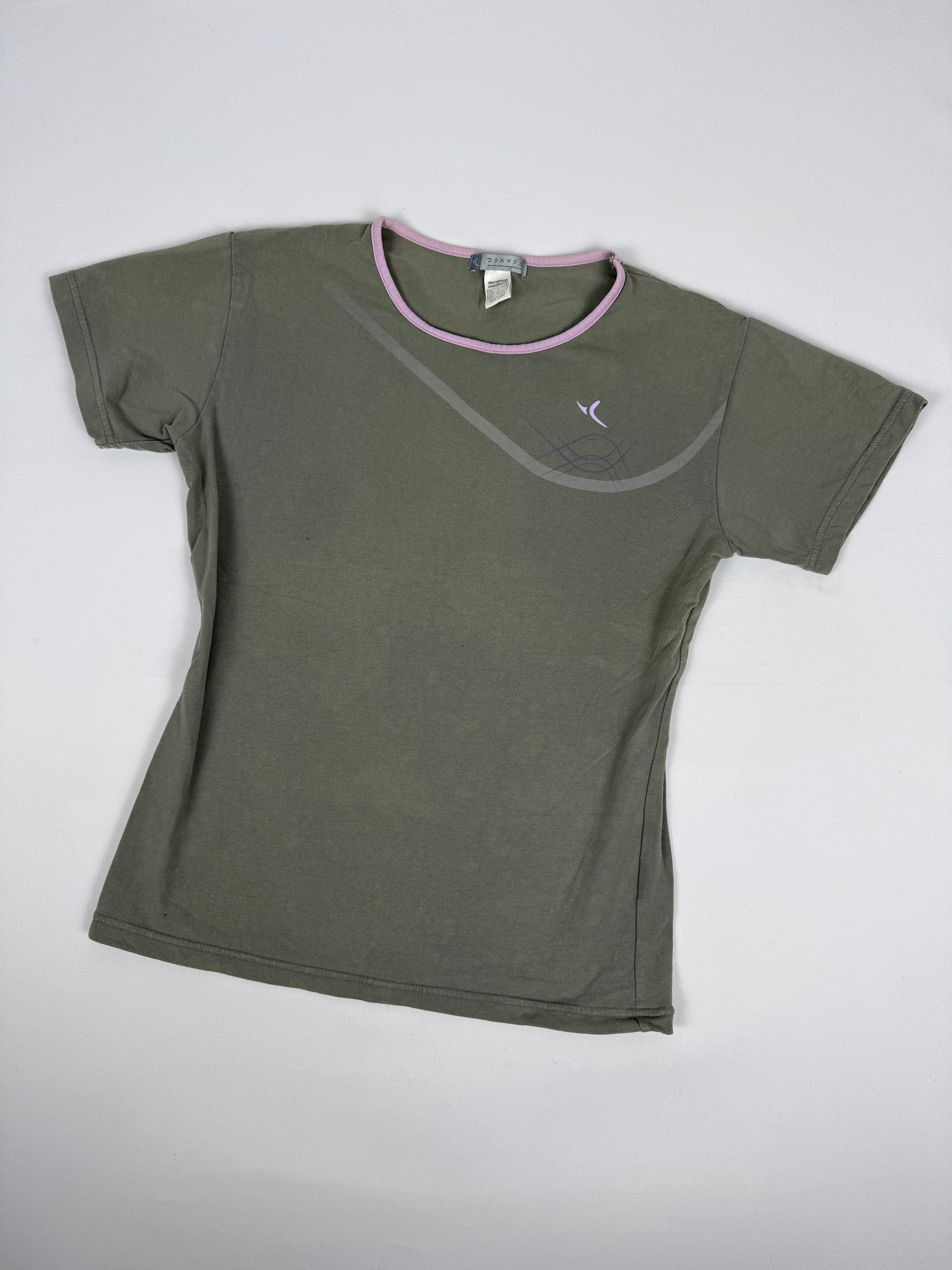 Khaki activewear cotton tee (L)