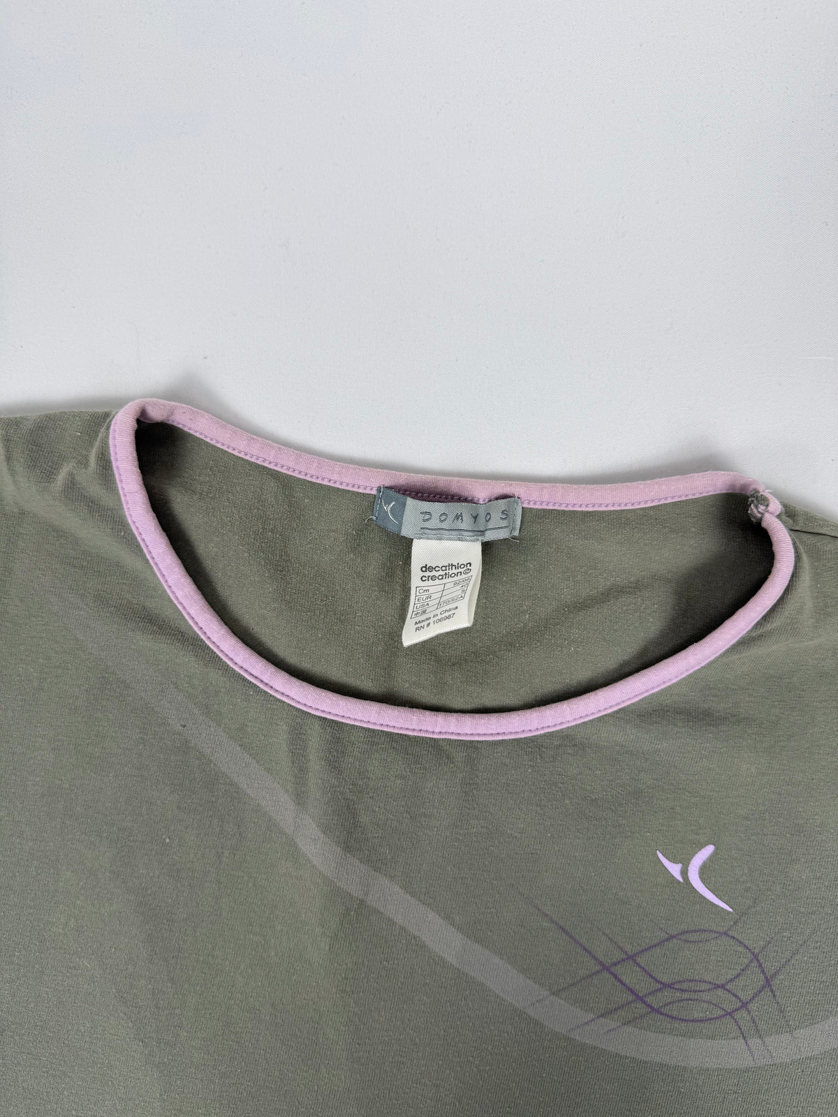 Khaki activewear cotton tee (L)