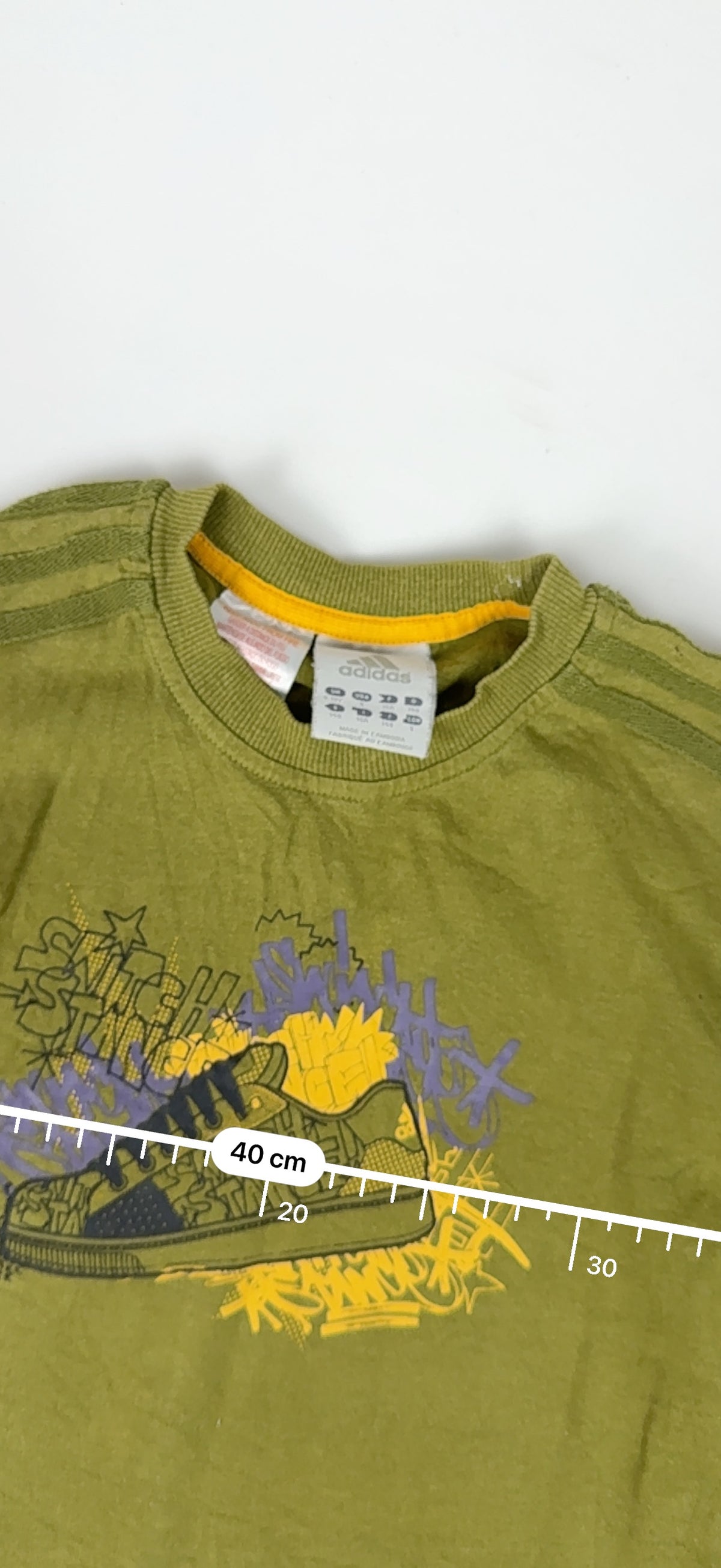 Khaki logo cotton tee (S)