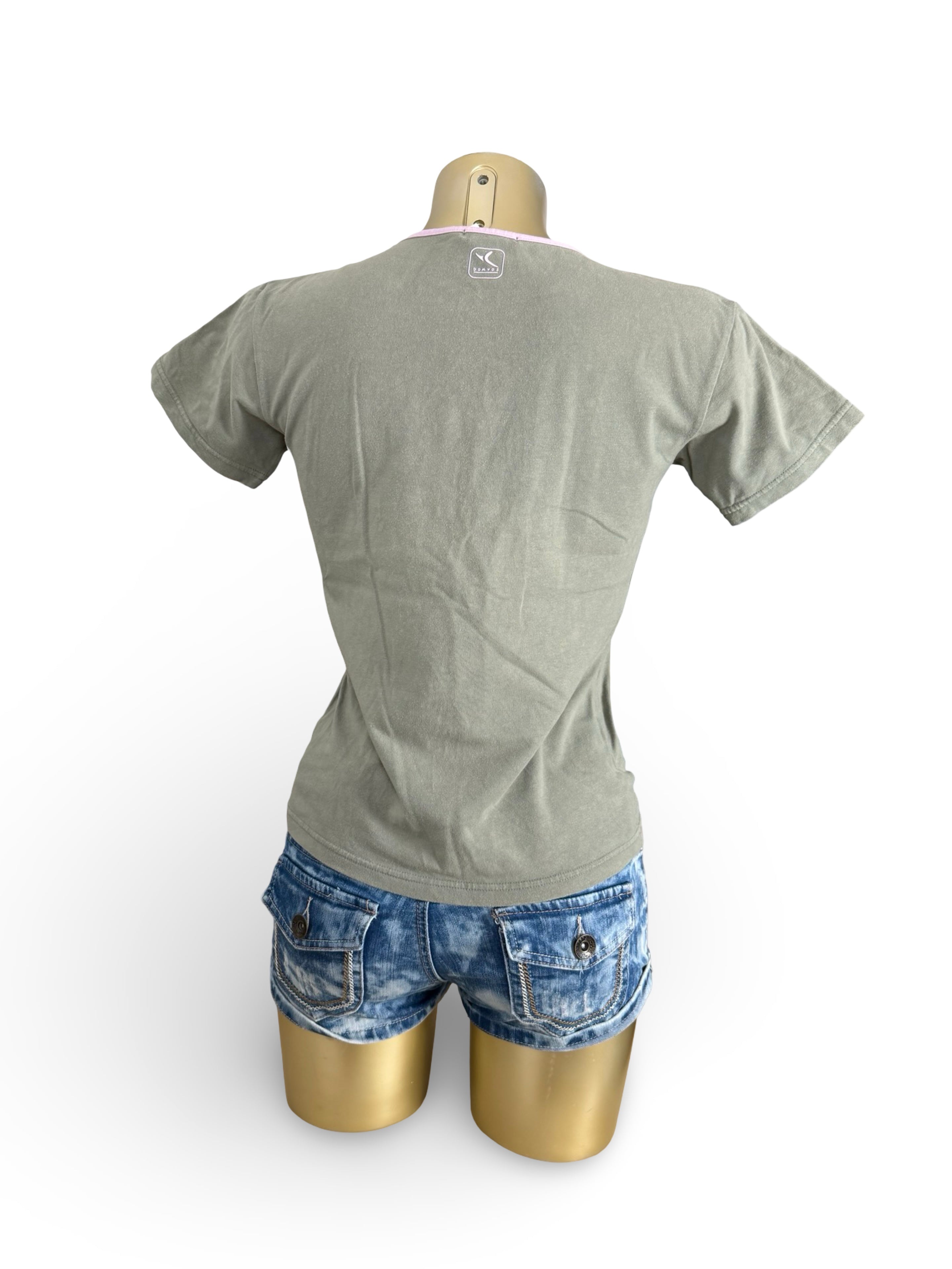 Khaki activewear cotton tee (L)