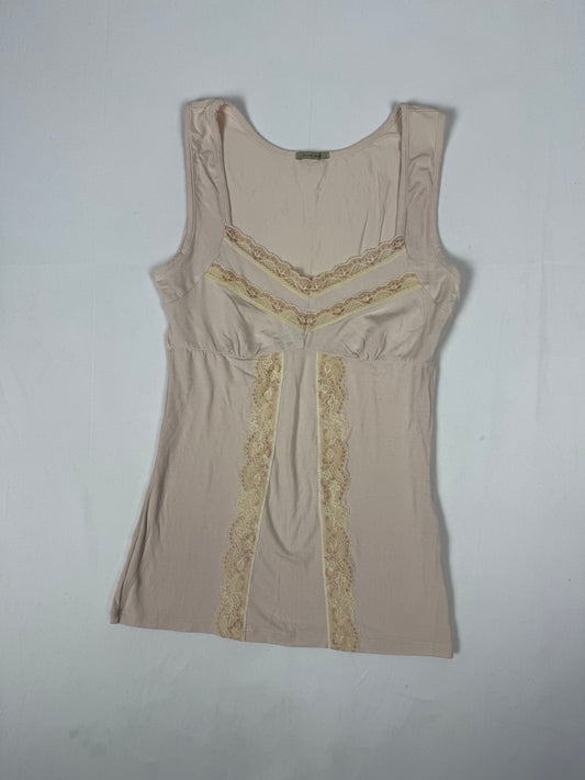 Beige mesh tight fit top (S)