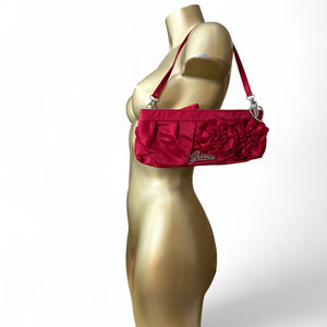 Red pochette wristlet / shoulder bag (27x11cm)