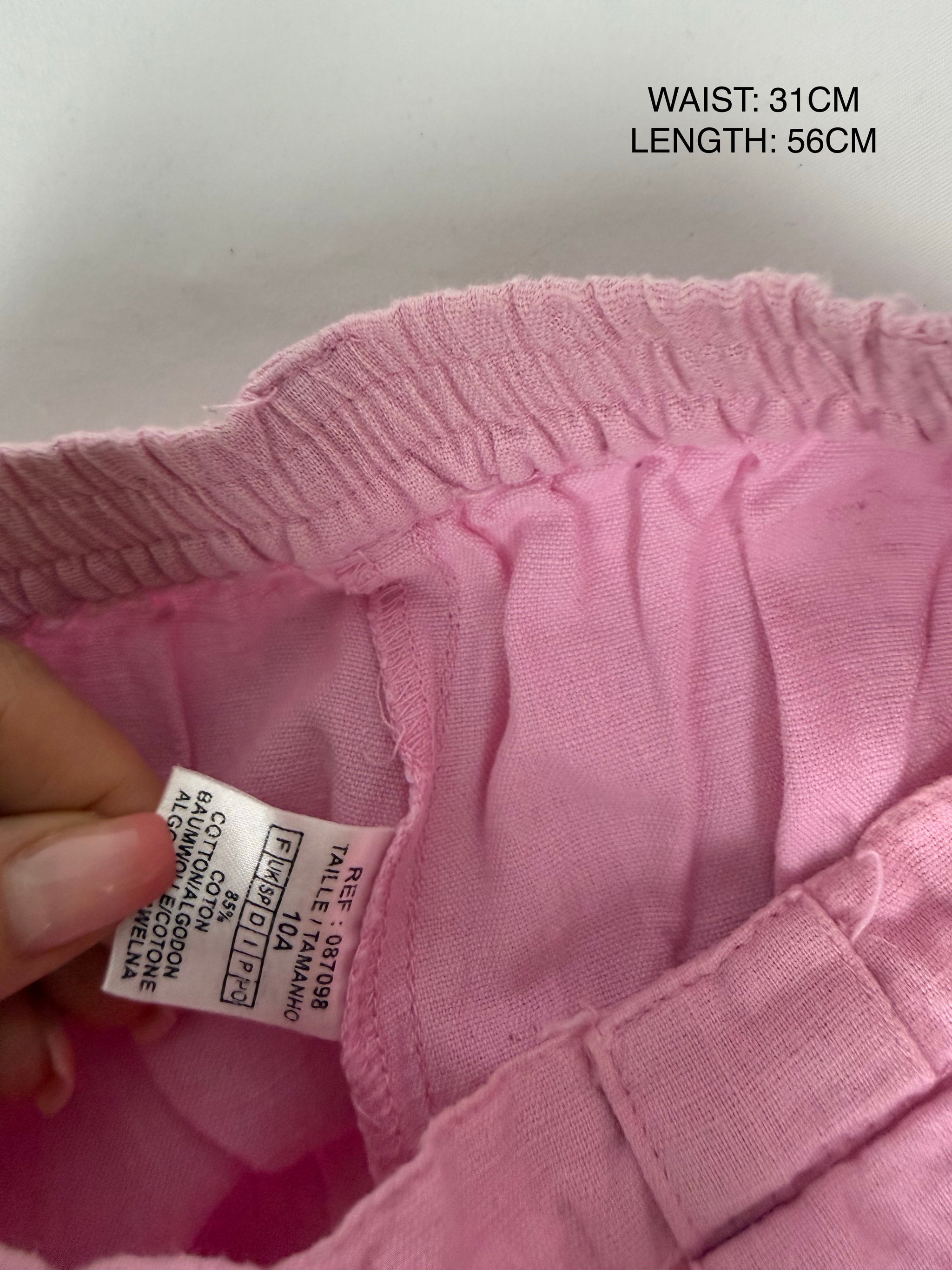 Baby pink cargo capri pants (XXS)