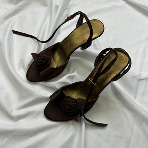 Brown sandals heels (37)