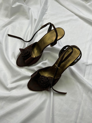 Brown sandals heels (37)
