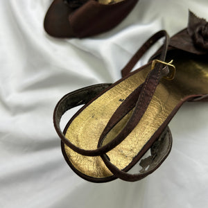 Brown sandals heels (37)