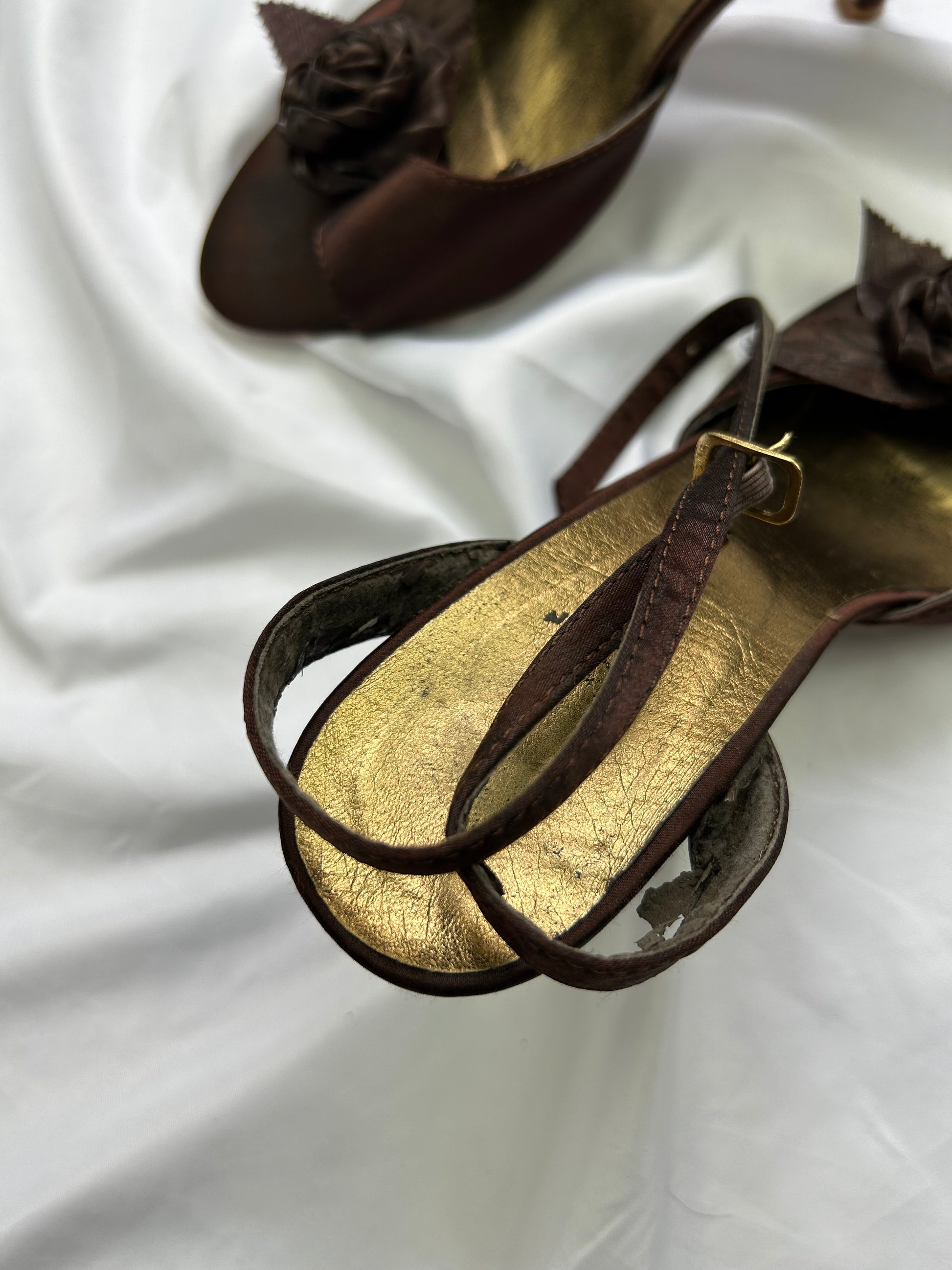 Brown sandals heels (37)