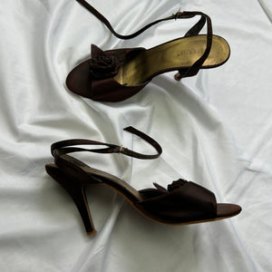 Brown sandals heels (37)