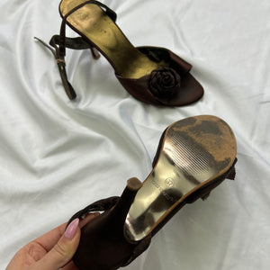 Brown sandals heels (37)