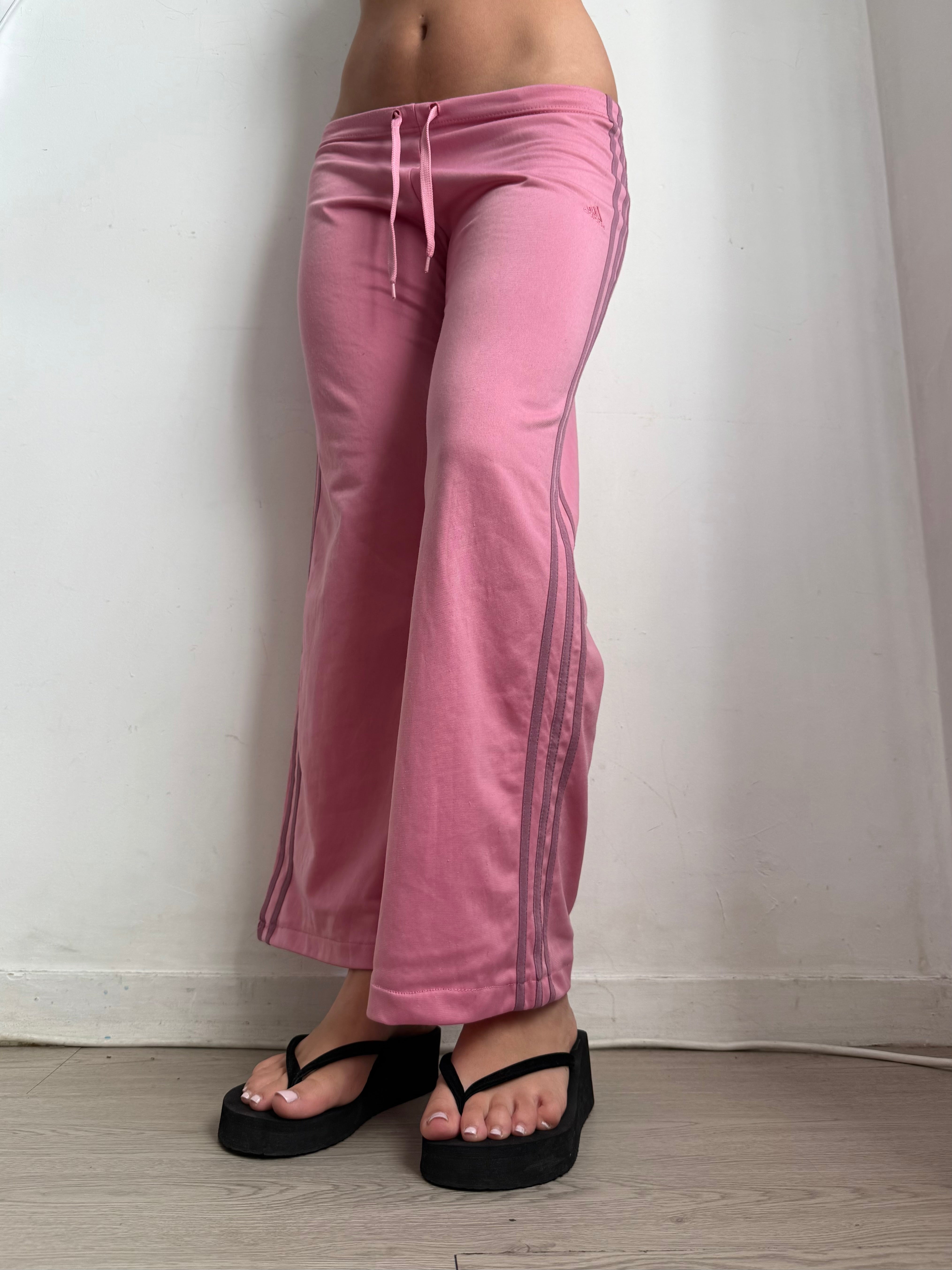 Pink low rise joggers pants (M)