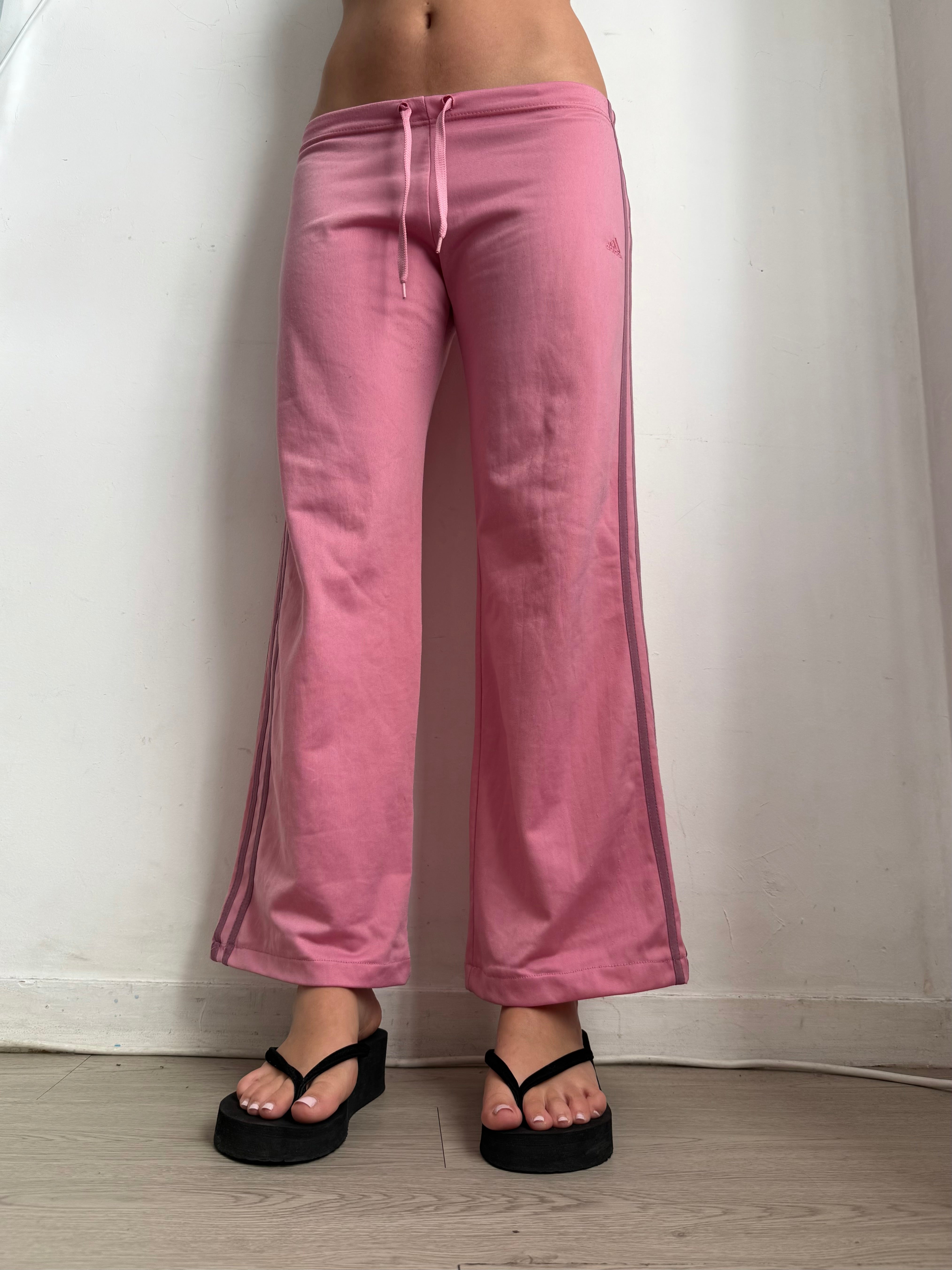 Pink low rise joggers pants (M)