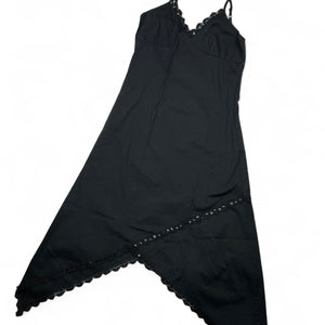 Black 100% coton asymmetric maxi dress (S)
