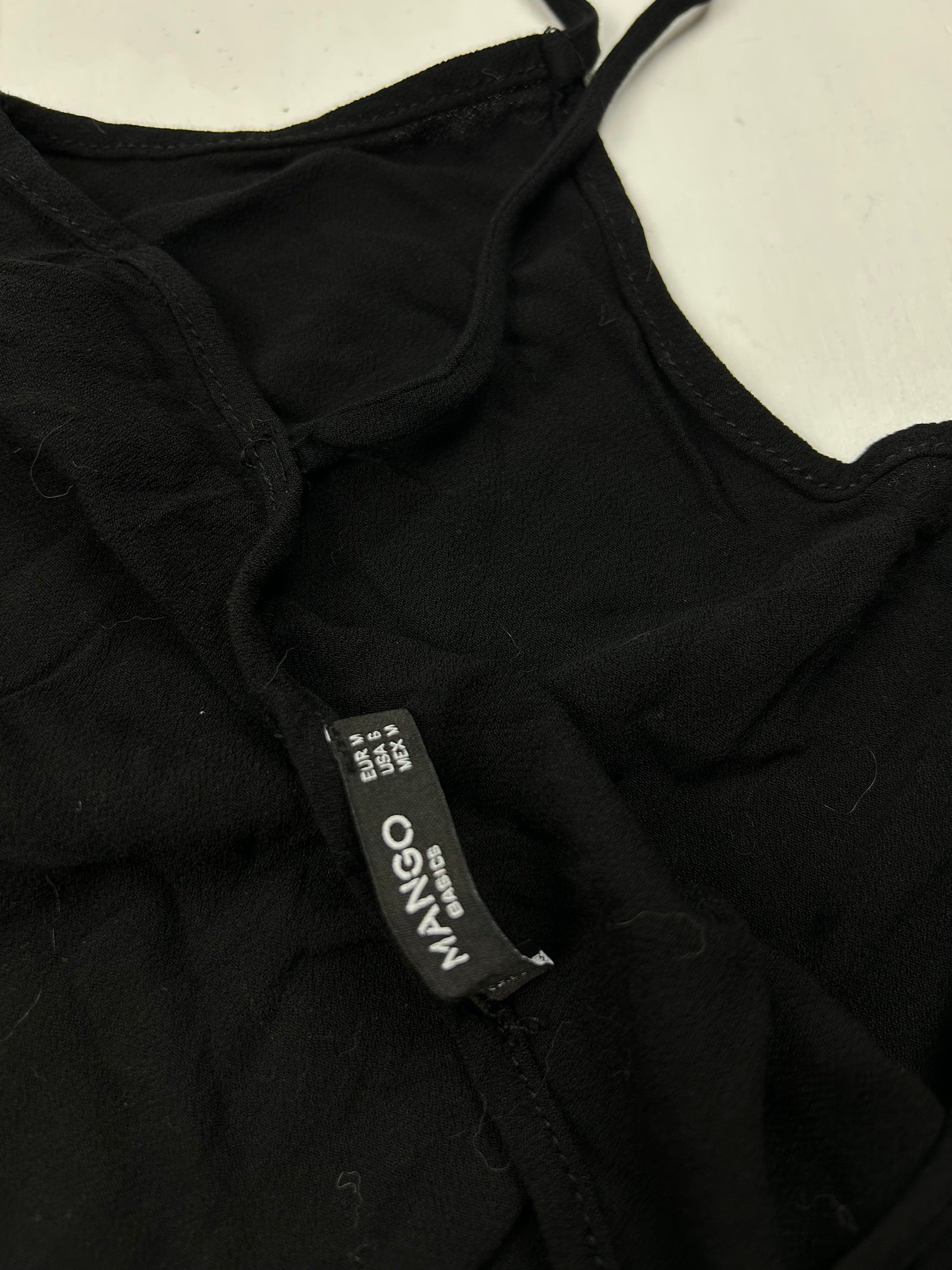 Black summer mini dress (M)
