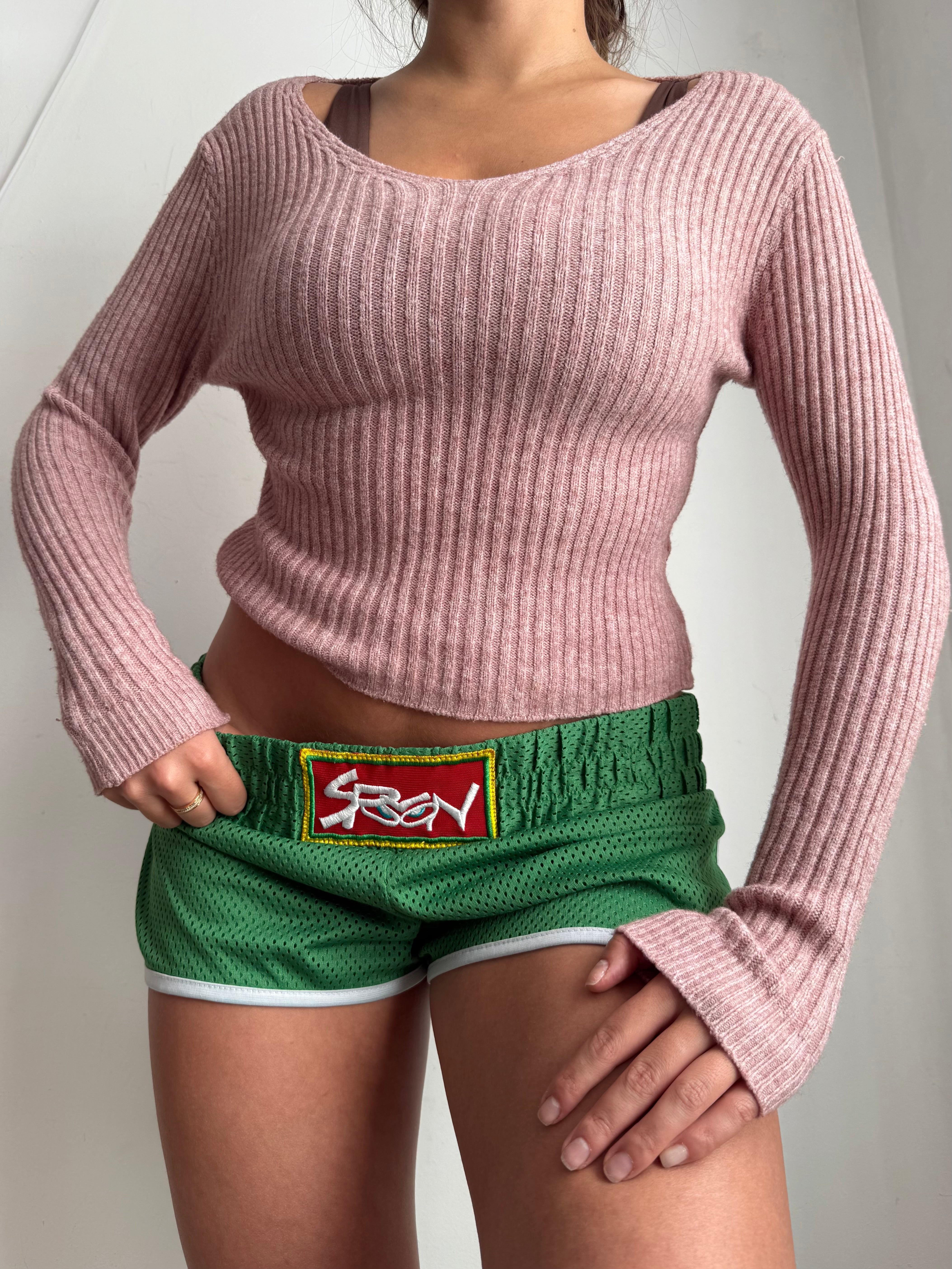 Baby pink super stretchy knit jumper (M)