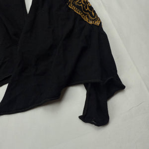 Black flared sleeves long sleeves top (S)