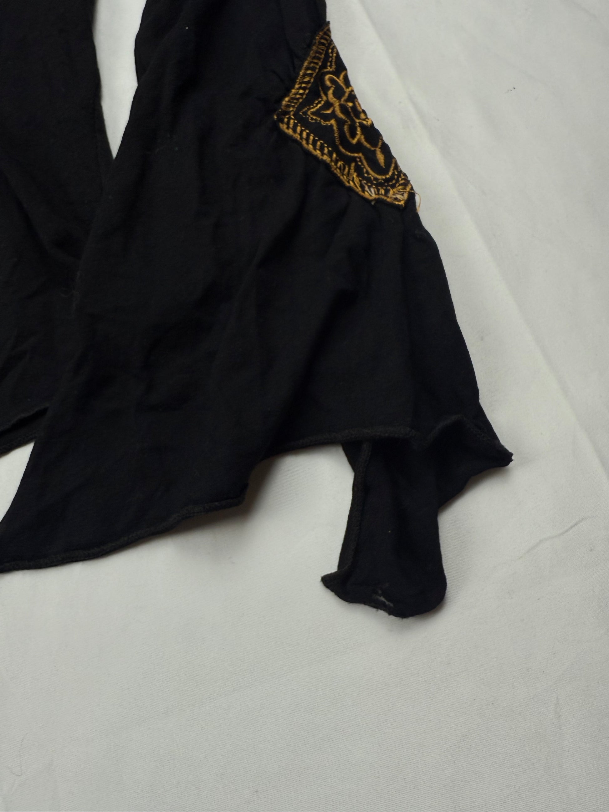 Black flared sleeves long sleeves top (S)