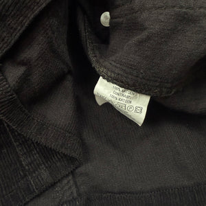 Brown velvet denim ribbed cotton office jacket (S/M)