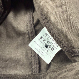 Brown velvet denim ribbed cotton biker jacket (S/M)