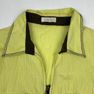 Yellow cotton zip up jacket (XL)