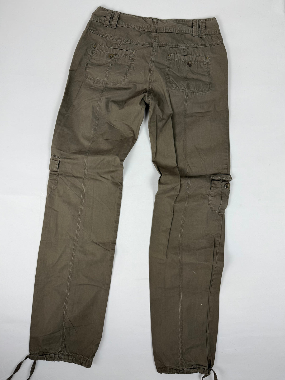 Pantalon droit taille basse en jean noir (XS)