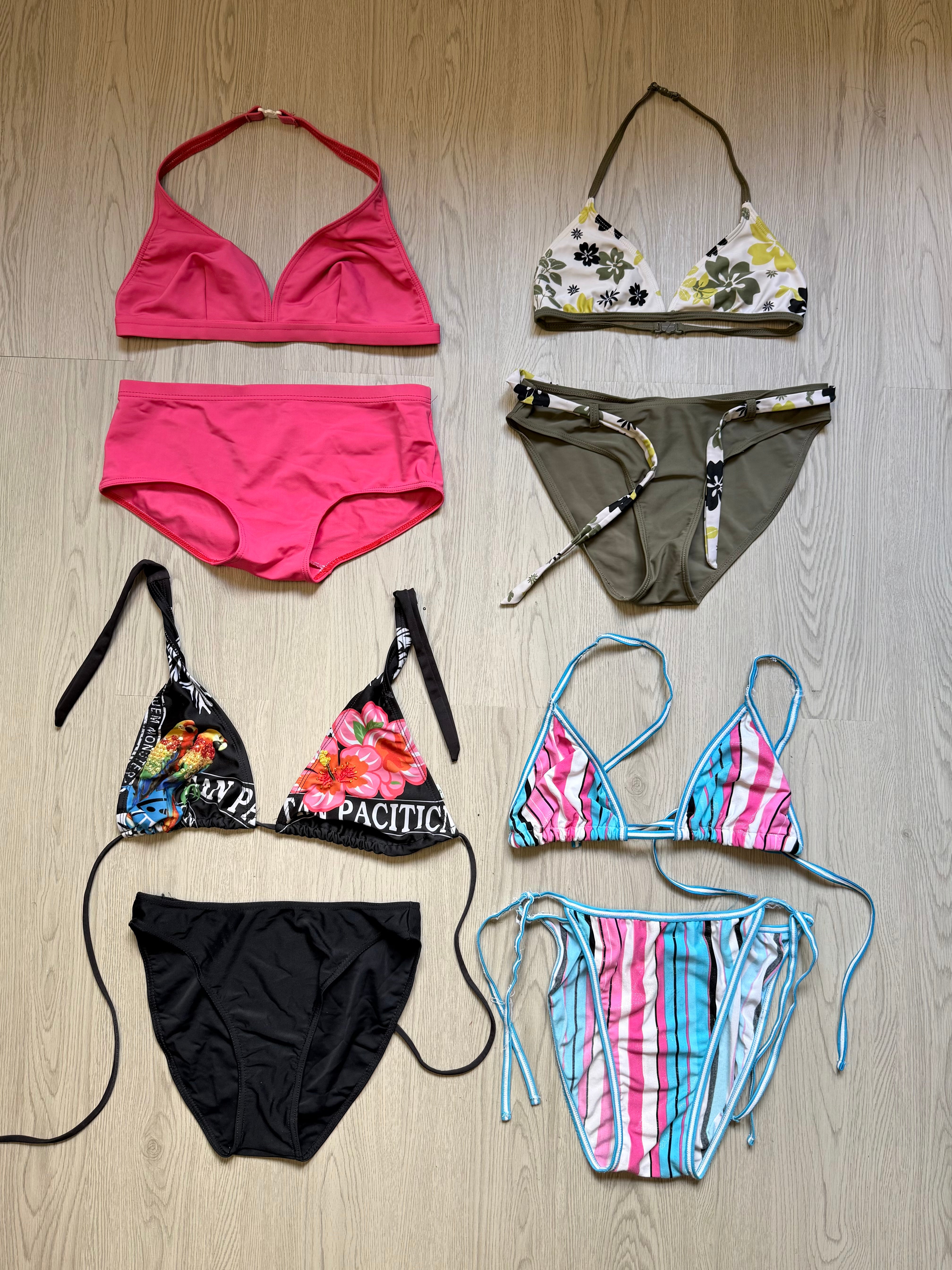 Black graphic bikini set (M)