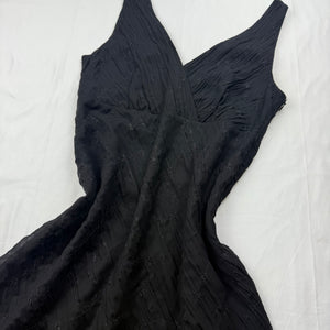 Black mesh lined night out mini dress (M)