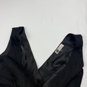 Black mesh lined night out mini dress (M)