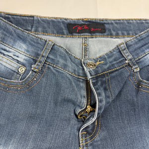 Blue low waist denim pants (S/M)