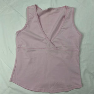 Baby pink lycra tight fit tank top (S)