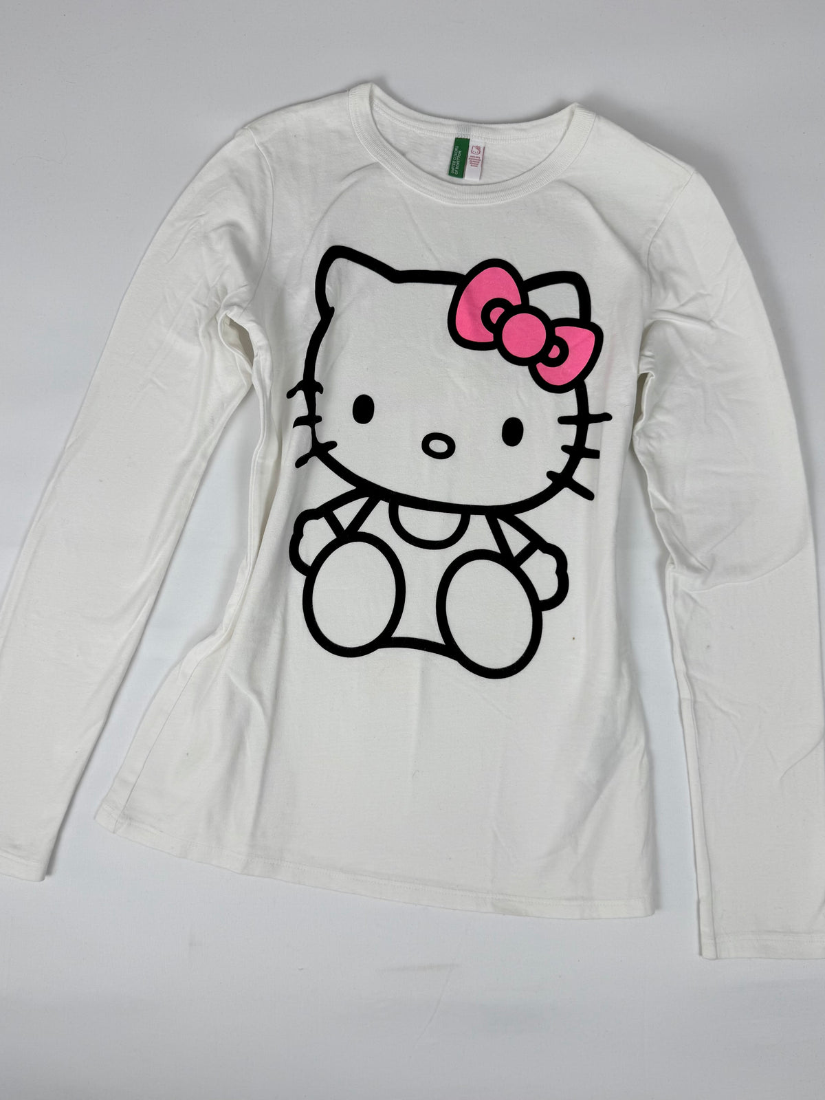 White graphic long sleeves top (XS)