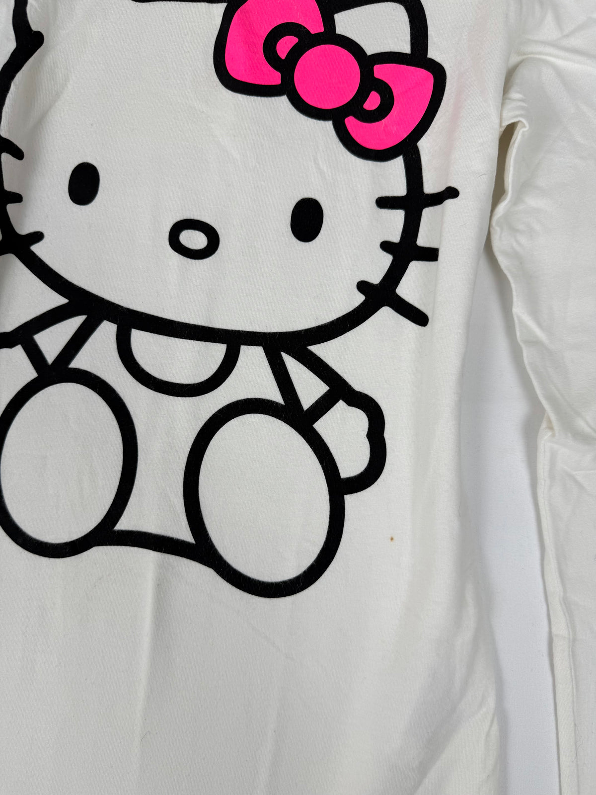 White graphic long sleeves top (XS)