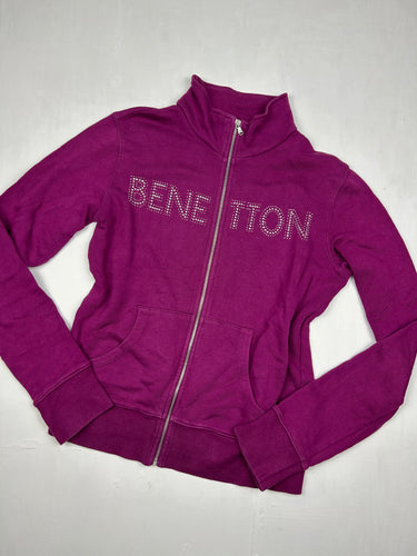 Pink zip up cotton sweatshirt (S)