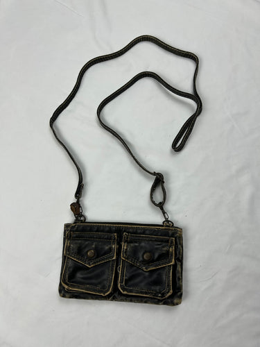 Brown leather small crossbody bag