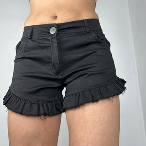 Black high rise mini short (S)