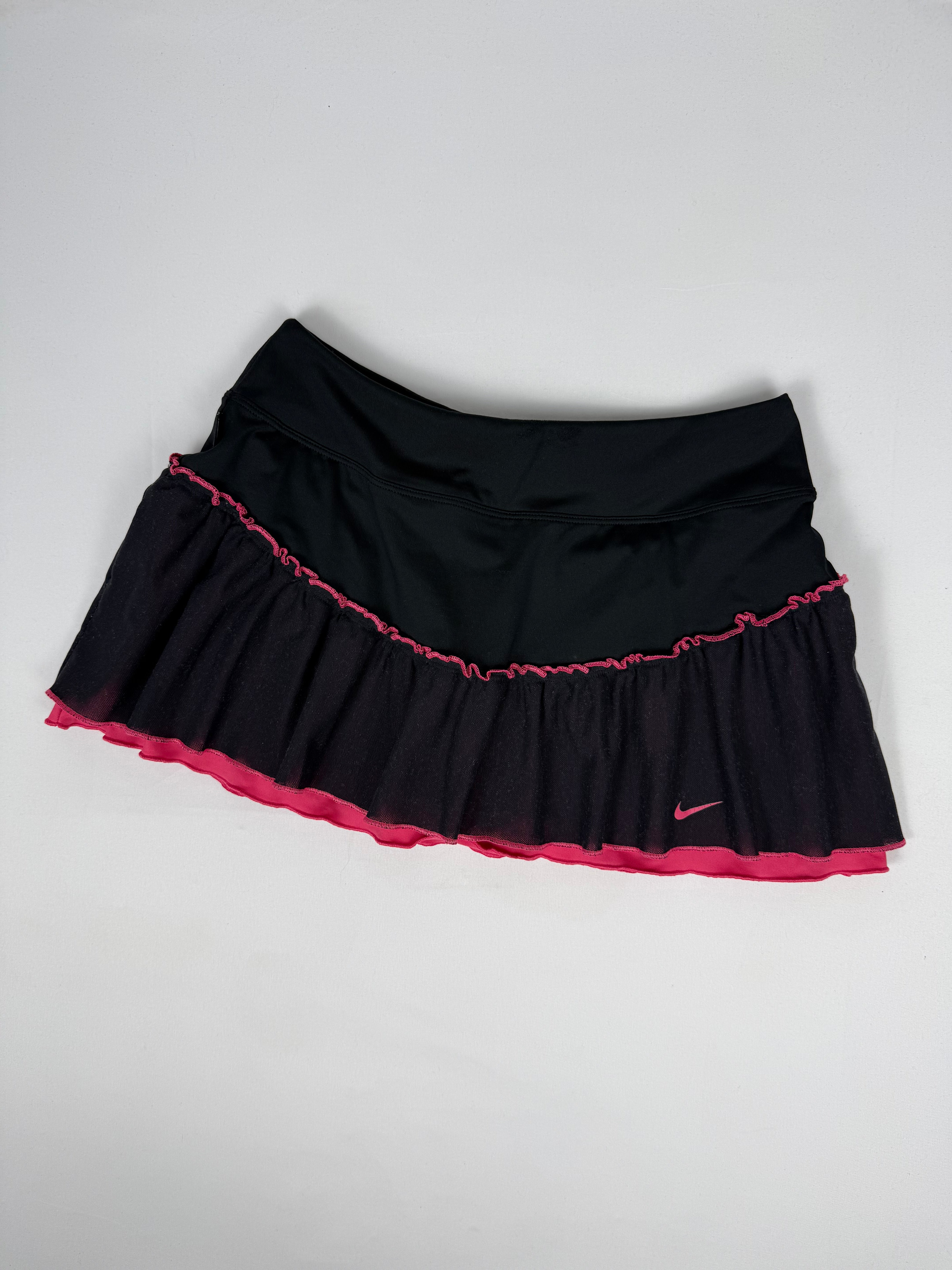 Jupe-short courte taille basse graphique orange (XS)