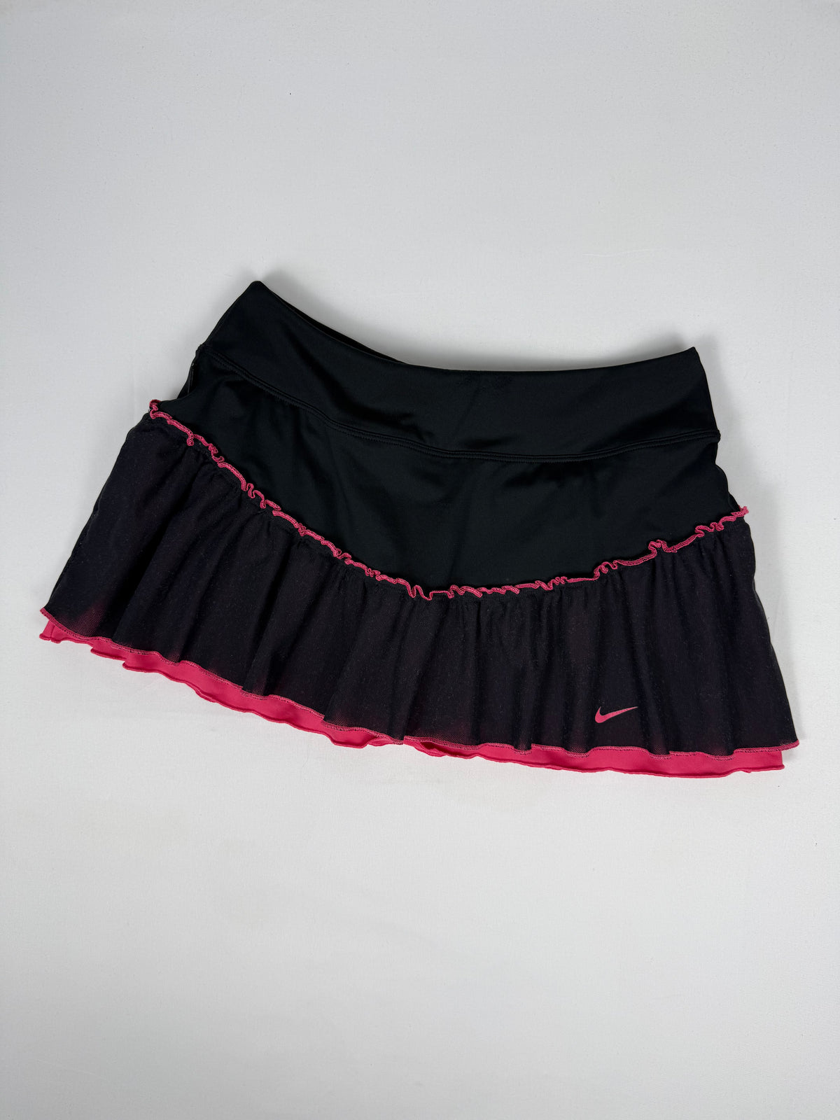 Jupe-short courte taille basse graphique orange (XS)