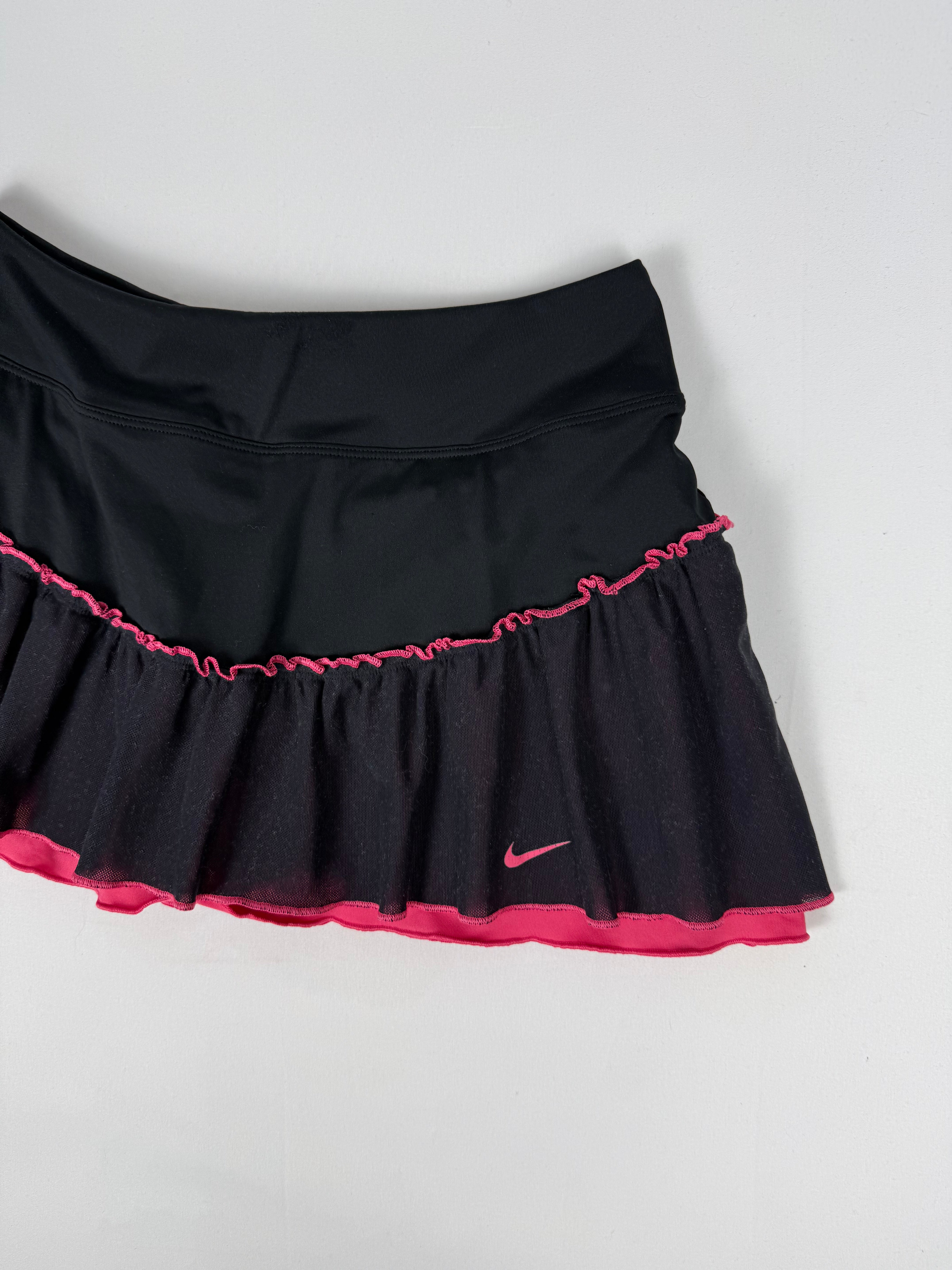 Jupe-short courte taille basse graphique orange (XS)