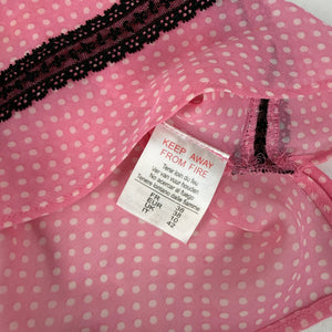 Pink polka dots mesh top + shorty set (M/L)