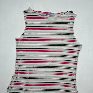 Multicolor striped coton tank top (L)