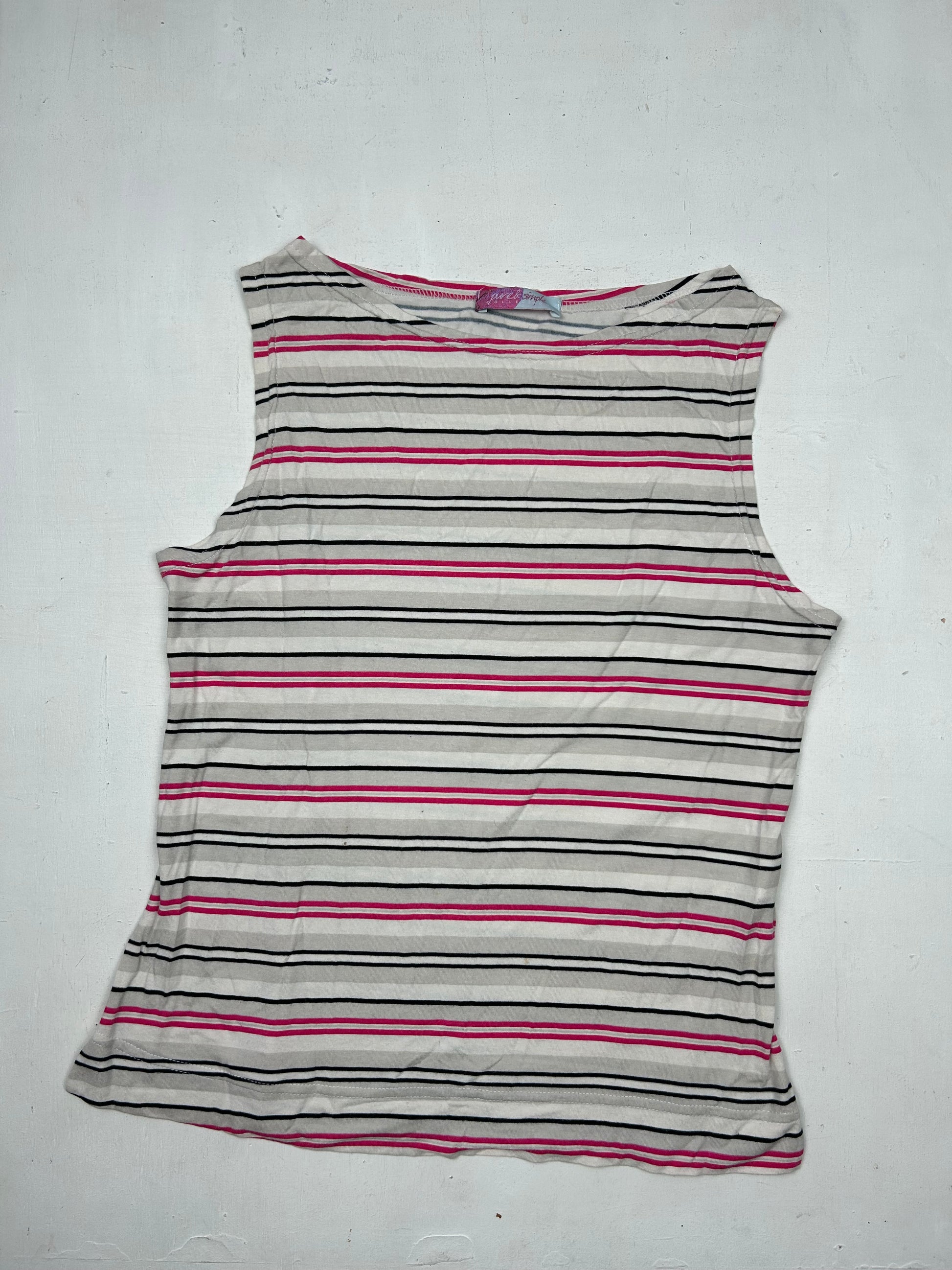 Multicolor striped coton tank top (L)
