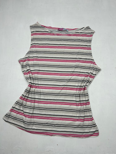 Multicolor striped coton tank top (L)