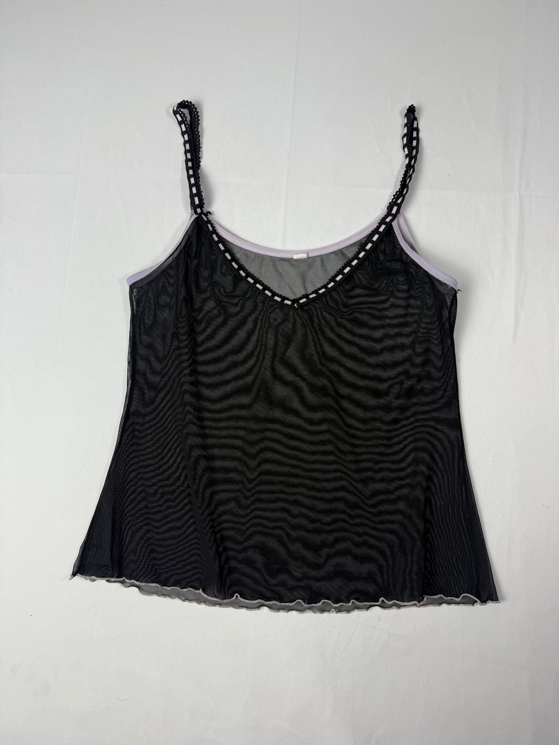 Black mesh cami top (S/M)