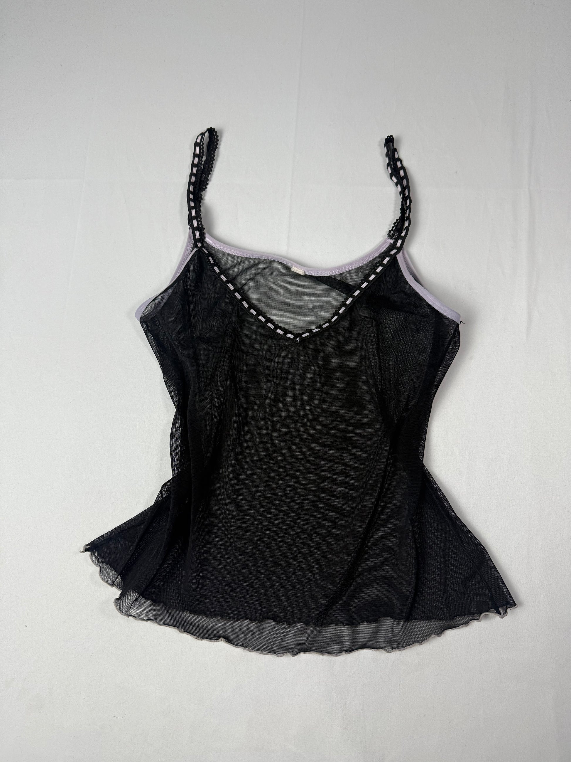 Black mesh cami top (S/M)