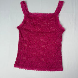 Pink mesh cami top (S)